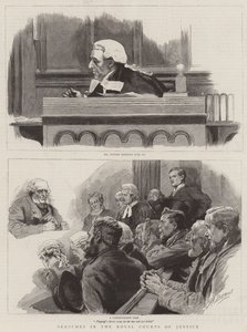 Bocetos en los Tribunales Reales de Justicia